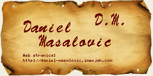 Daniel Masalović vizit kartica